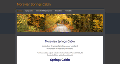 Desktop Screenshot of moravianspringscabins.com
