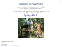 Tablet Screenshot of moravianspringscabins.com